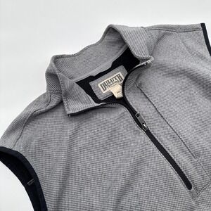 Duluth Trading Co. Threshold Vest Mens 2XL 1/4 Zip Cotton Blend Gray Fleece